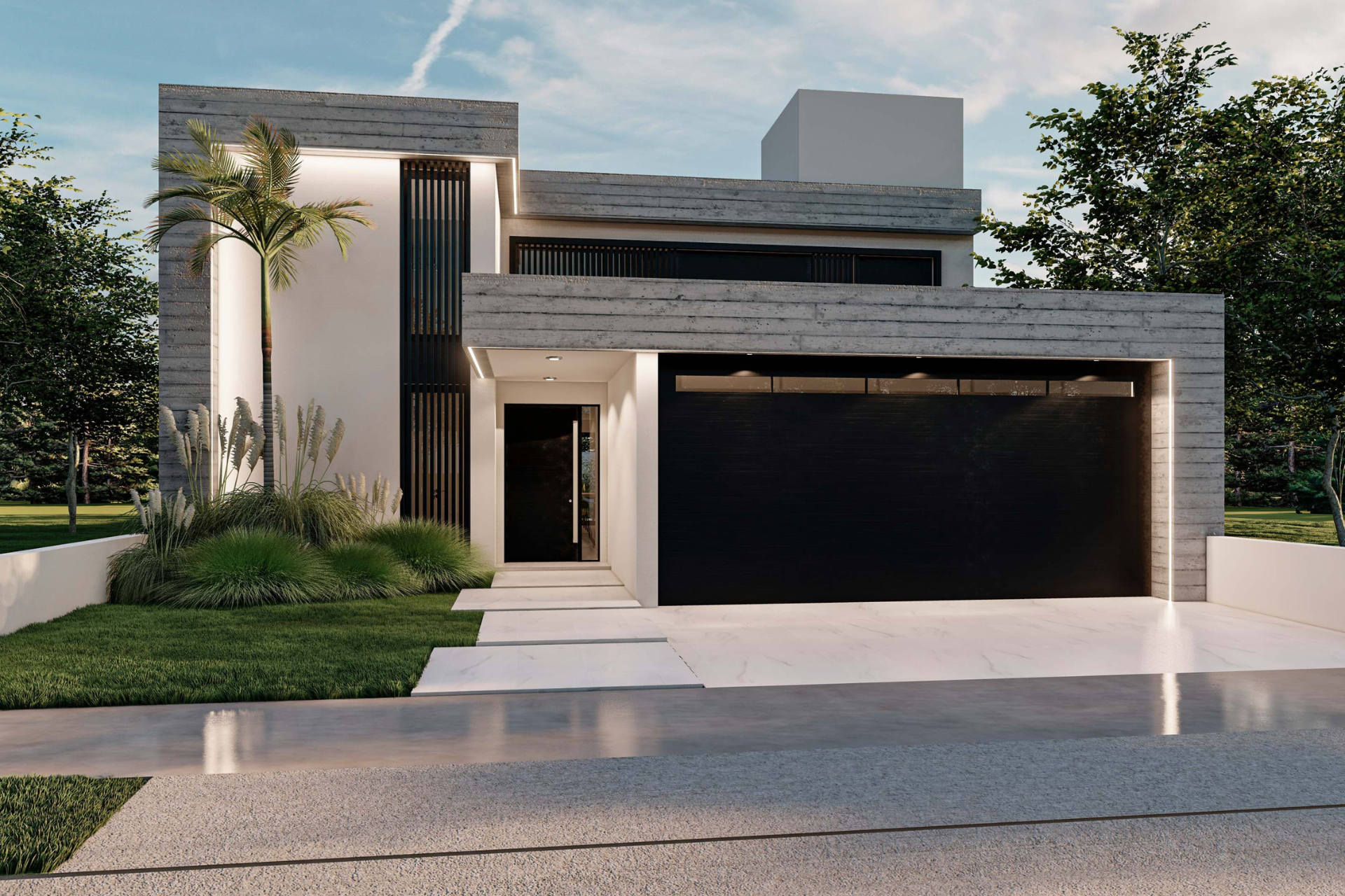 fachada-vivienda-minimalista-cordoba Fachada de vivienda minimalista en Córdoba con diseño moderno y líneas puras.